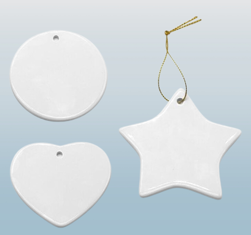 Sublimation white ceramic decoration