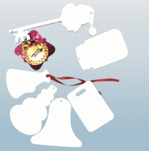 MDF white Christmas decoration
