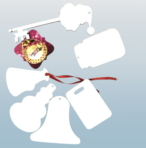 MDF white Christmas decoration