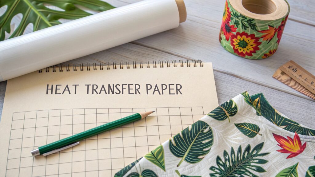 various craft supplies including different types of papers and tapes