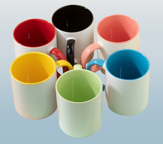 11oz inner and hand color ceramic mug