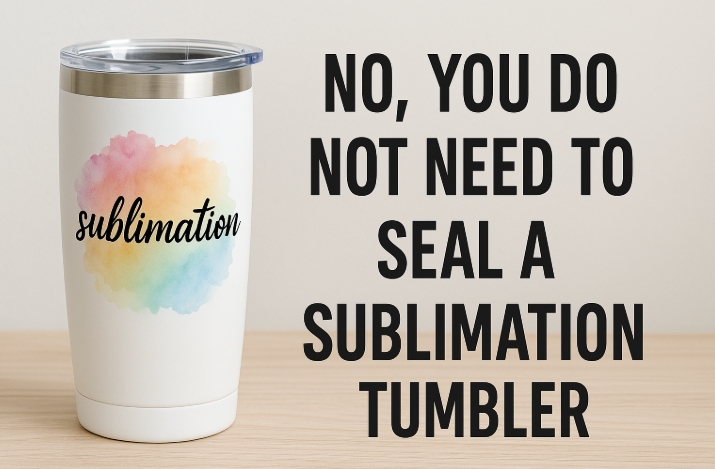 A close-up shot showing the seamless, unsealed surface of a finished sublimation tumbler, highlighting its smooth finish.