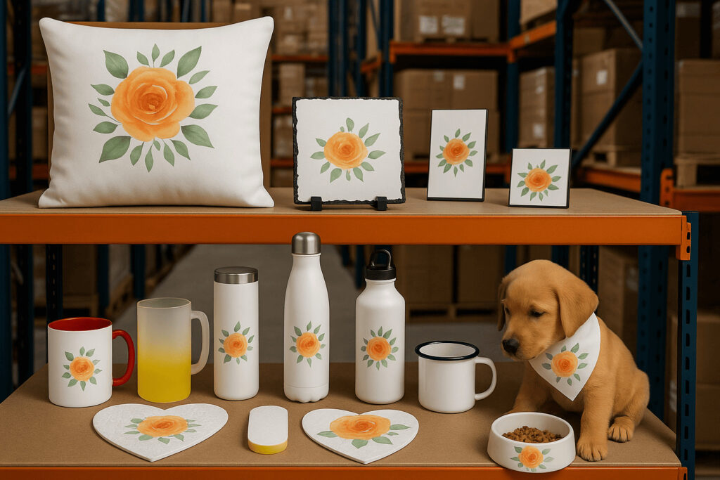 A modern lifestyle photo showcasing a person using a custom 2025-themed sublimation tumbler.