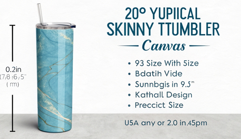 A person using a soft measuring tape to check the height and width of a white sublimation tumbler.