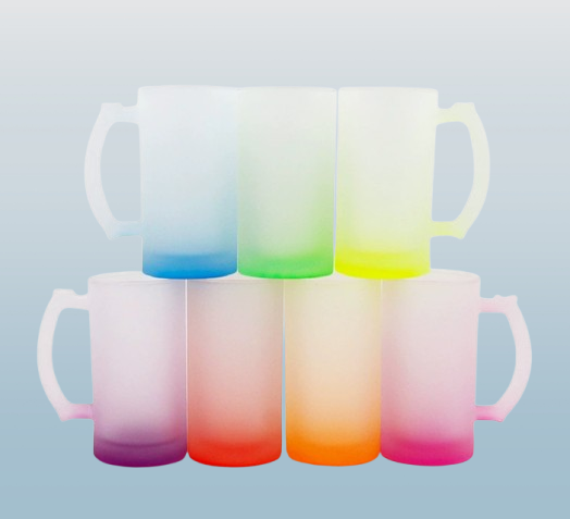 16oz Sublimation Color Glass Beer