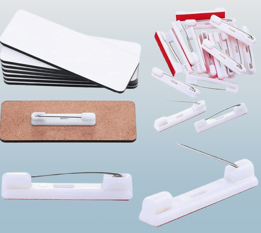 Sublimation ID Name Badge Pin for School/Office/Business/Hospital Office Decor & Accessories