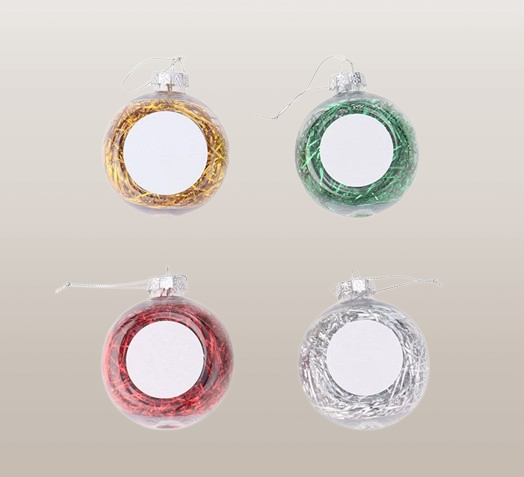 wholesale transparent sublimation blank Christmas decoration Hanging ornaments sublimation Christmas pendent blanks