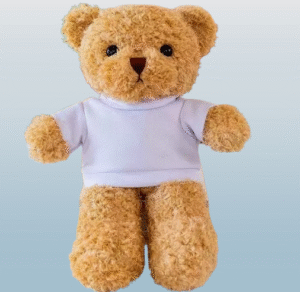 Custom Sublimation Teddy Bear with T-Shirt – Plush Doll for Personalized Gifts