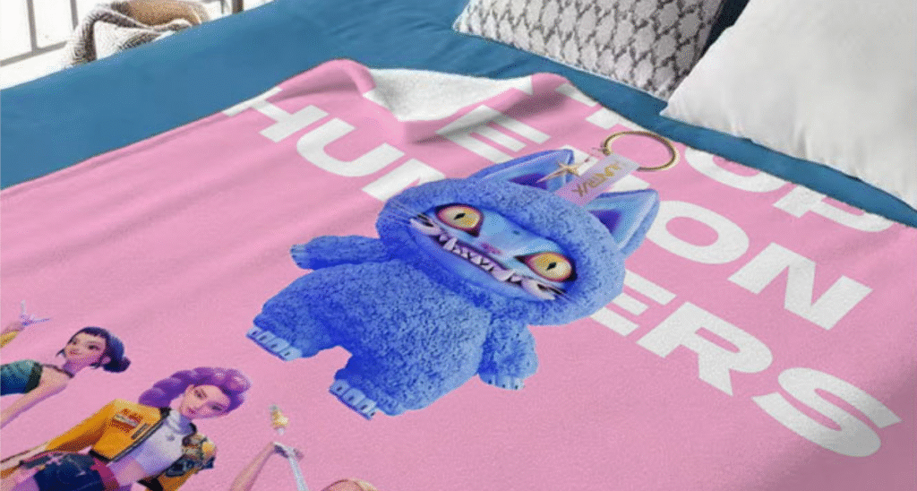 A detailed shot of a sublimated minky blanket, showing how the vibrant design sinks into the soft fibers without compromising the plush texture.